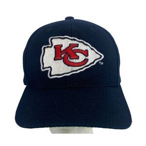 Vintage 90s Kansas City Chiefs Sports Specialties Hat Black Logo Cap Wool Blend